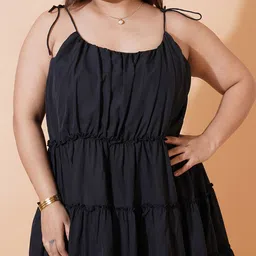 U&F Beyond Women Plus Size Crepe A-Line Dress image 4