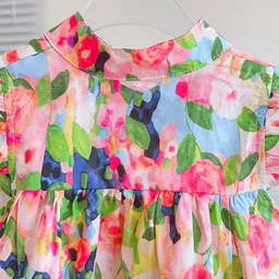 INCLUD Floral Print Flutter Sleeves Empire Dress image 4