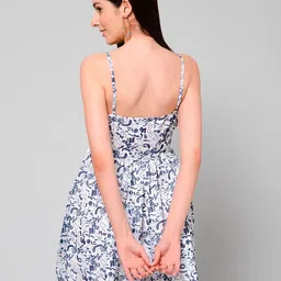 HAUTEQUE Freya Abstract Print Shoulder Straps Fit & Flare Mini Dress image 5