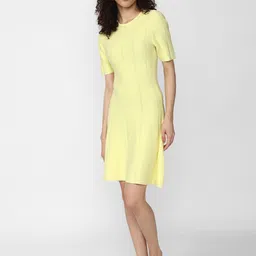 Van Heusen Woman Round Neck Fit & Flare Dress image 5
