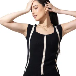 armisto 804 Black Ladies CoOrd Set/Pure Cotton/Top-Bottom Set image 1