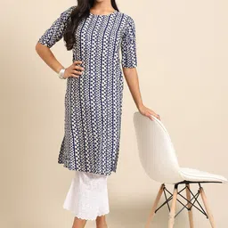 7threads KALINI Women Multicoloured Pack of 2 Digital Printed Straight Kurtas image 4