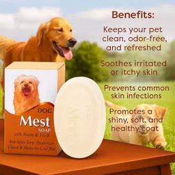 dog mest Pet Coat Cleanser Shampoo 400 ml 4 Soap with Soft Bath Brush 400 ml Pet Coat Cleanser image 3