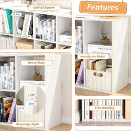 lukzer Engineered Wood Close Book Shelf image 4