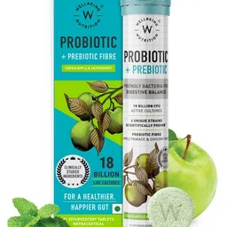 Wellbeing Nutrition Green Apple & Peppermint Probiotic & Prebiotic Fibre - 21 Tablets image 1