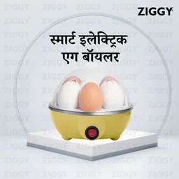 ziggy Compact Yellow Electric Egg Boiler with Transparent Dome Lid – 7 Egg Capacity Compact Yellow Electric Egg Boiler with Transparent Dome Lid – 7 Egg Capacity Egg Cooker image 2