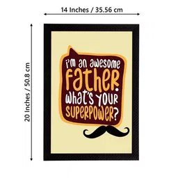 eCraftIndia Cream-Coloured & Brown Quote Satin Matt Textured UV Art Painting image 4