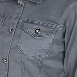 V-Mart Spread Collar Cotton Denim Jacket image 2