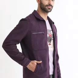 RARE RABBIT Men Bax Strectch Regular Fit Spread Collar Jacket image 5