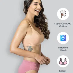 LYRA Pack Of 2 Cotton Spandax Full Coverage Secret Support Bra image 3