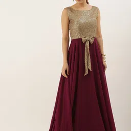 Ethnovog Embellished Georgette Maxi Dress image 5