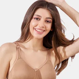 MAROON Full Coverage Non-Wired Non-Padded Cotton Lycra T-Shirt Bra-picture-31