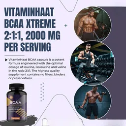 Vitaminhaat BCAA Xtreme Formula,  120 capsules  30 Servings  Unflavoured  image 5