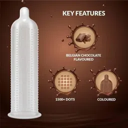 eyurva 30 pcs. chocolate flavoured dotted condom combo Condom image 2