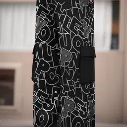 tripr Men Printed Black Track Pants image 2