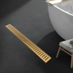 spazio Floor Stainless Steel Push Down Strainer image 2