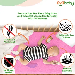 oyo baby Microfiber Baby Bed Protecting Mat image 5