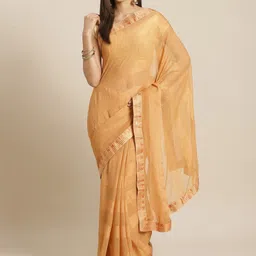 KALINI Striped Printed Saree-image-86