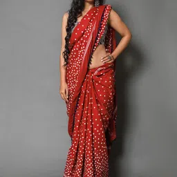BUTA BUTI Polka Dot Pure Cotton Saree-picture-24