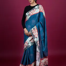 BUTA BUTI Floral Printed Pure Cotton Saree-image-95