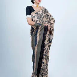 BUTA BUTI Floral Printed Pure Cotton Saree-picture-27