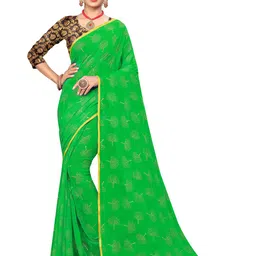 Rhey Ethnic Motifs Poly Chiffon Saree-image-86