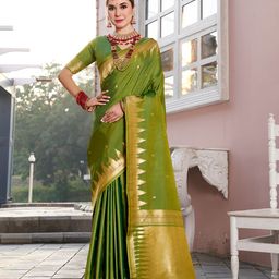 anouk rustic Anouk Ethnic Motifs Woven Design Zari Paithani Saree-picture-0