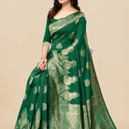MIRCHI FASHION Floral Woven Design Zari Saree-picture-28