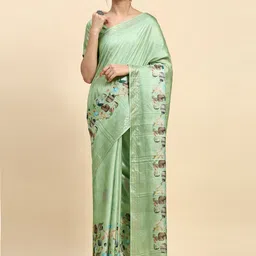 RACHNA Floral Printed Tussar Saree-picture-38