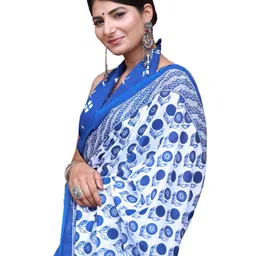 KIAARON Floral Printed Pure Cotton Block Print Saree-picture-34