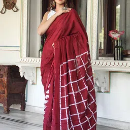 JALTHER Floral Printed Pure Cotton Block Print Saree-picture-19
