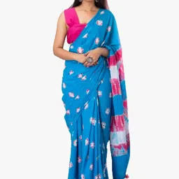 clothonus Ethnic Motifs Printed Pure Cotton Block Print Saree-picture-25