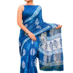 clothonus Ethnic Motifs Printed Pure Cotton Block Print Saree-picture-30