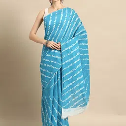 JAIPURI BLOCK PRINT Batik Printed Pure Cotton Saree-picture-26