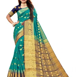 ANISSA SAREE Ethnic Motifs Woven Design Zari Banarasi Saree-image-60
