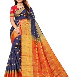 ANISSA SAREE Ethnic Motifs Woven Design Zari Banarasi Saree-image-62