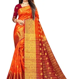 ANISSA SAREE Woven Design Ethnic Motifs Zari Banarasi Saree-picture-11