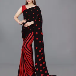 moda rapido ANAND SAREES Polka Dot Printed Half and Half Saree-picture-25