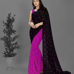 moda rapido ANAND SAREES Polka Dot Half and Half Saree-picture-33