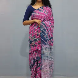 JAIPURI PRINT Leheriya Pure Cotton Ikat Saree-image-74