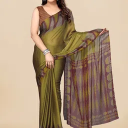 KALINI Printed Poly Chiffon Ikat Saree-picture-35