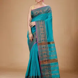 SLAGHA Ethnic Woven Design Zari Silk Cotton Saree-picture-10