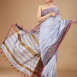 SLAGHA Woven Design Silk Cotton Zari Saree-picture-34