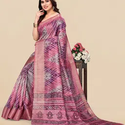 MIRCHI FASHION Leheriya Printed Silk Cotton Leheriya Saree-image-30