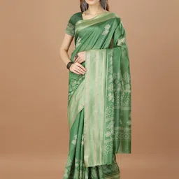 Mitera Ethnic Motifs Woven Design Zari Pure Silk Saree-image-13