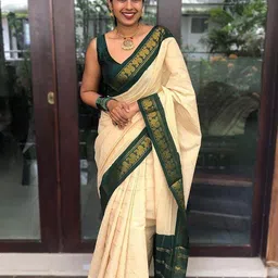 KALINI Ethnic Motifs Woven Design Zari Banarasi Saree image 1