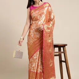 Panzora Woven Design Zari Tissue Banarasi Saree-image-75