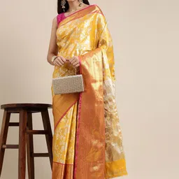 Panzora Woven Design Zari Tissue Banarasi Saree-picture-21