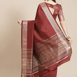 KALINI Zari Border Silk Cotton Banarasi Saree image 2