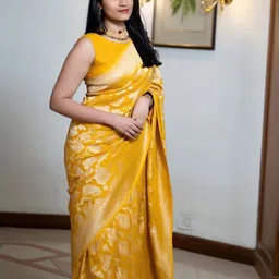 Anjaneya Sarees Woven Design Zari Banarasi Saree image 2